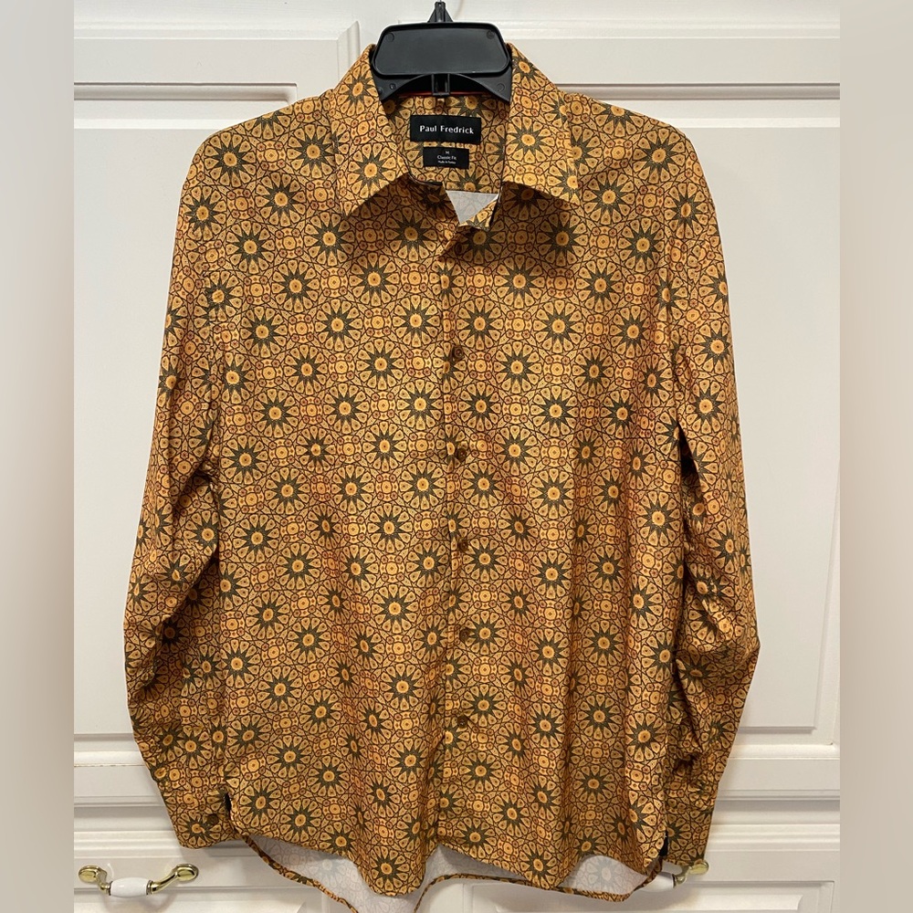 Paul Fredrick Golden Sunflower Classic Fit Button Long Sleeve Men’s Size M